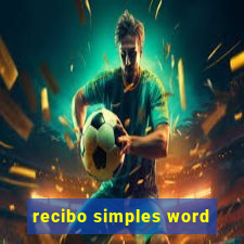 recibo simples word